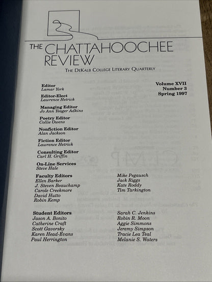 The Chattahoochee Review, Vol.  X, No. 2, Winter 1990, No Damage, Nice.