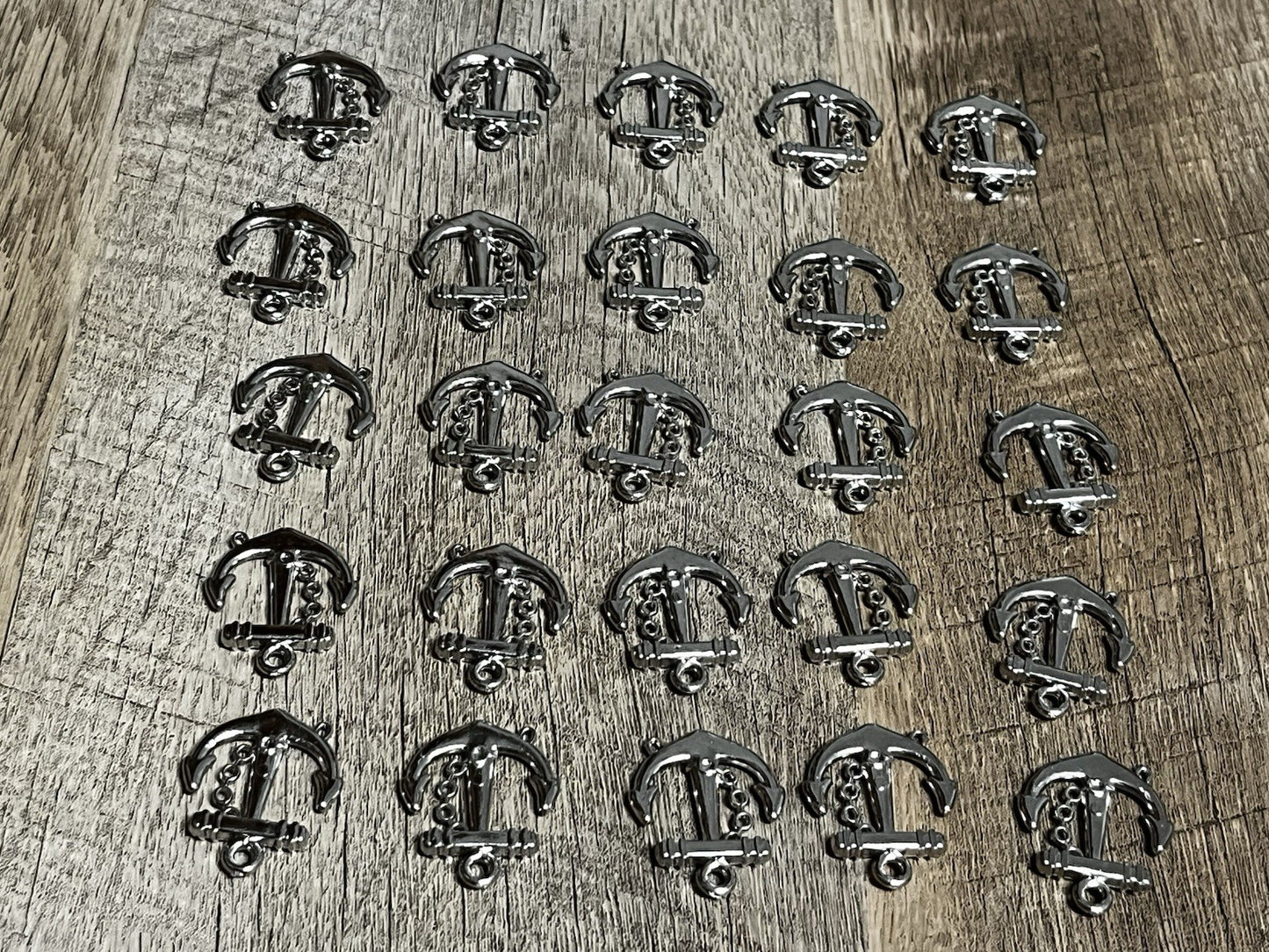 Silver Anchor Charms Lot of 49 Pc , 27x24mm - US Seller