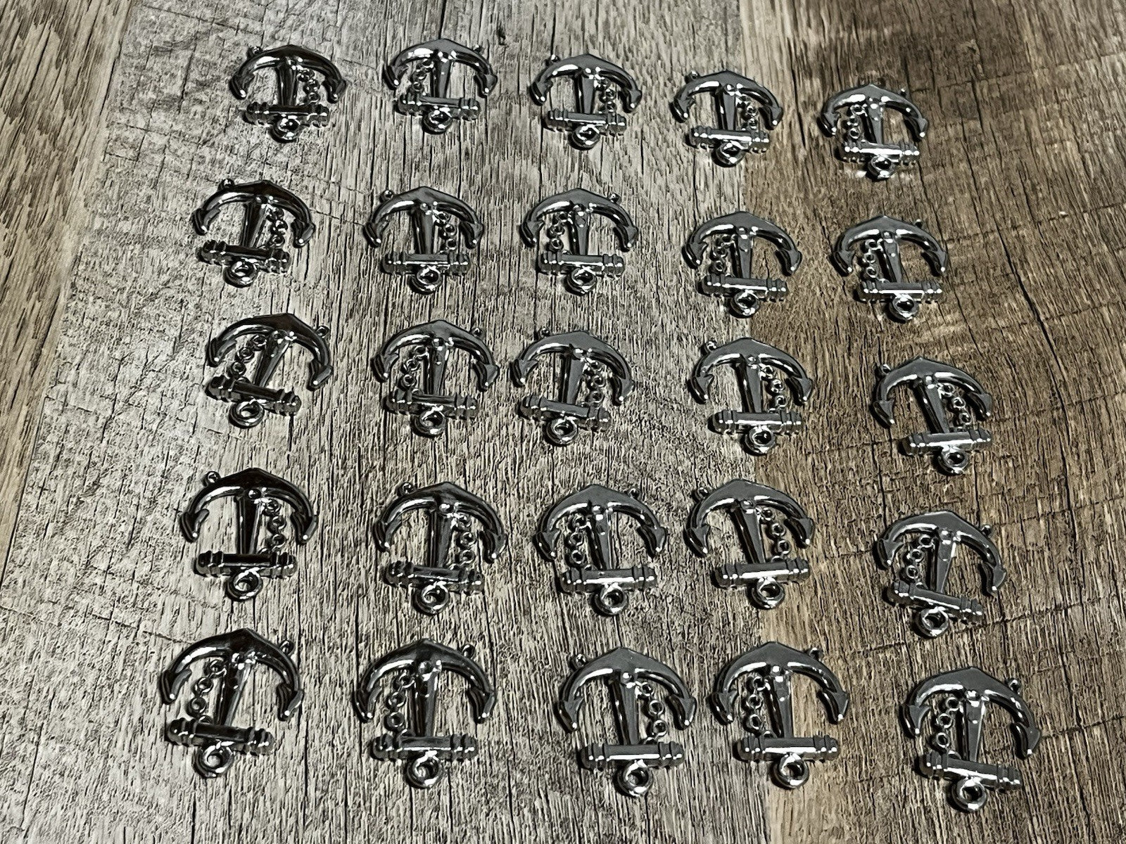 Silver Anchor Charms Lot of 49 Pc , 27x24mm - US Seller