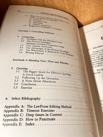 Advance Legal Writing & Editing by Bryan A Garner (2001)