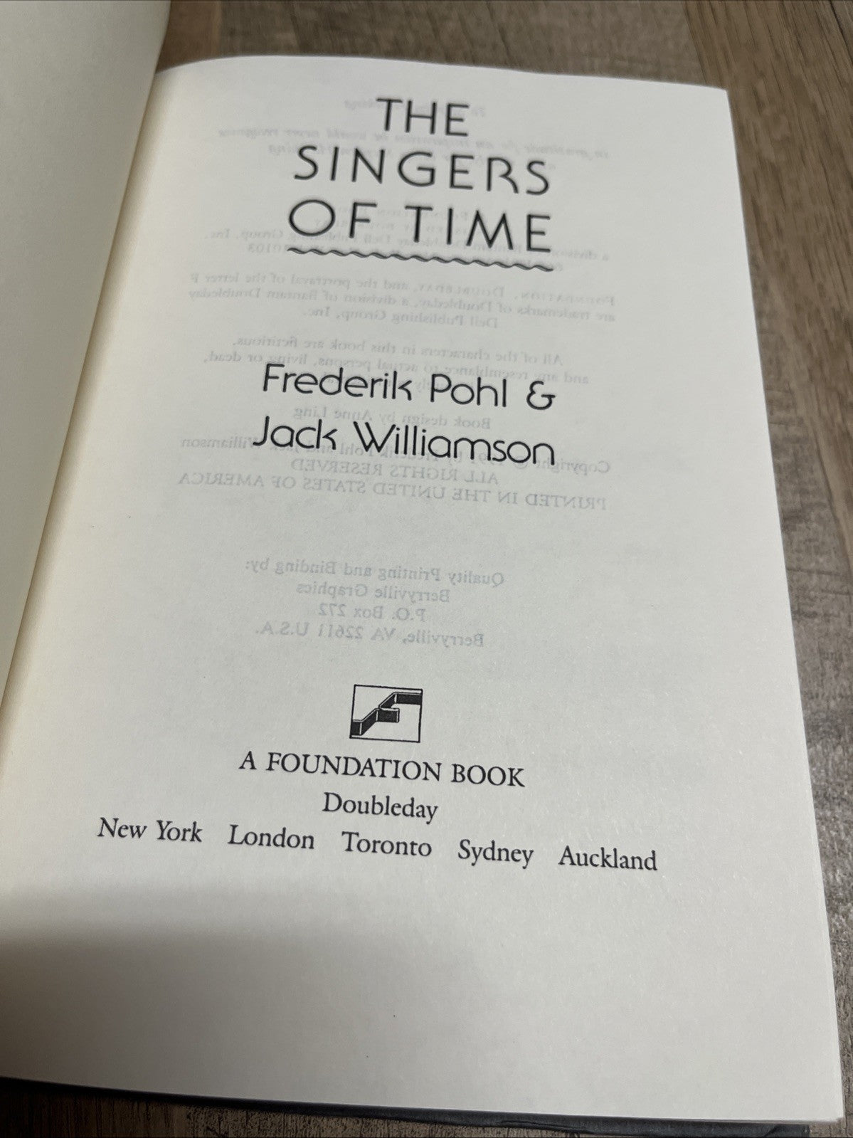 The Singers of Time by Jack Williamson and Frederick Pohl (1991, Hardcover)