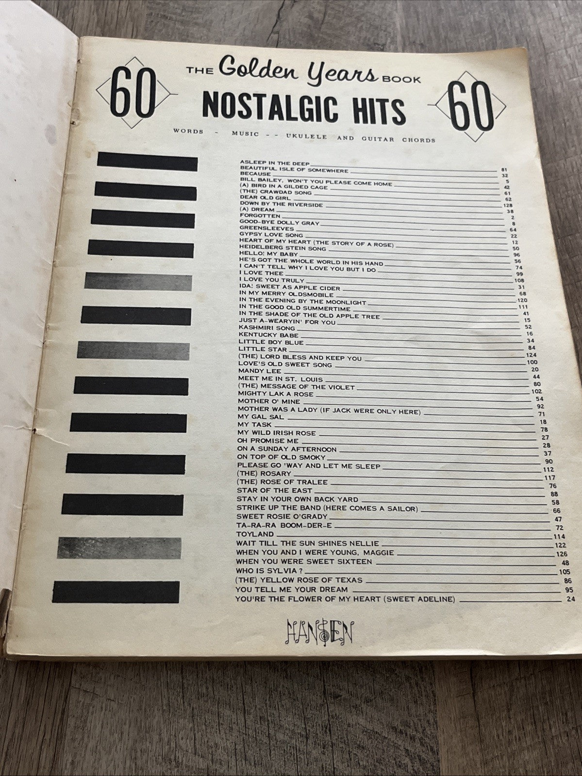 The Golden Years Book 60 Nostalgia Hits. Words Music. Ukulele And Guitar Chords
