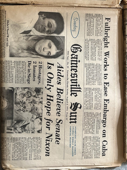 LOT OF 6 1974 WATER GATE SCANDALS NIXON RESIGNED, , FORD BECOMES PRESIDENT