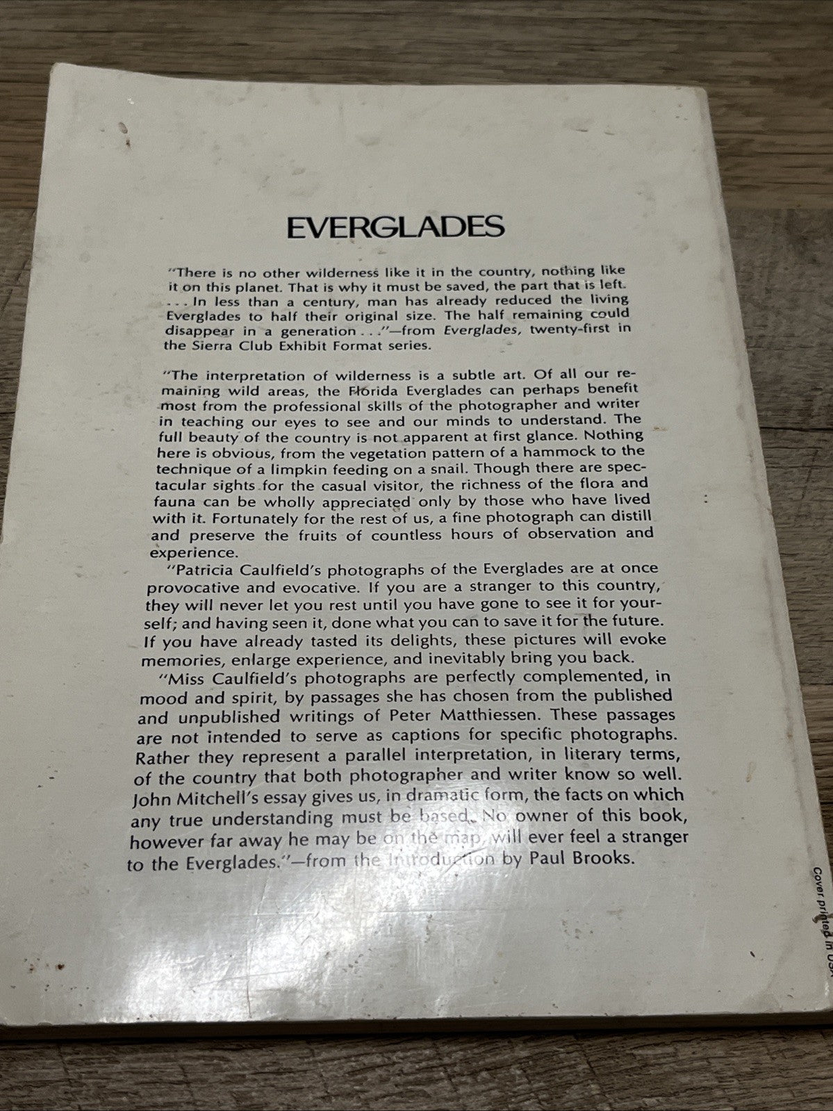 Everglades book 1971 first printing Sierra Club by Patricia Caulfield