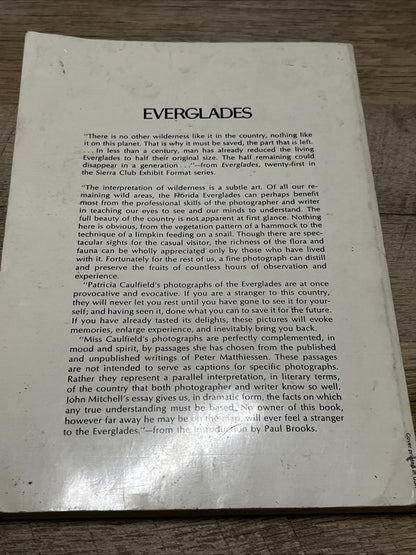 Everglades book 1971 first printing Sierra Club by Patricia Caulfield