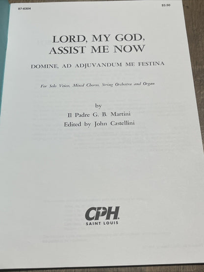 Lord, My God Assist Me Now sheet music Solo Voices SATB Strings,Organ 1958