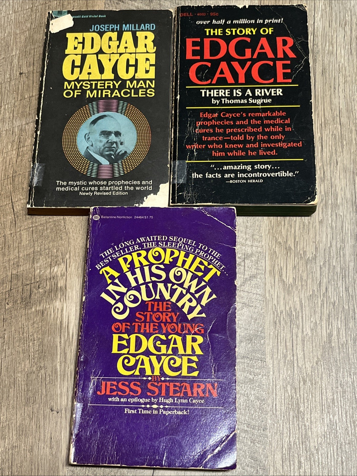 Edgar Cayce Books lot of 3 books 1967/1970/1975