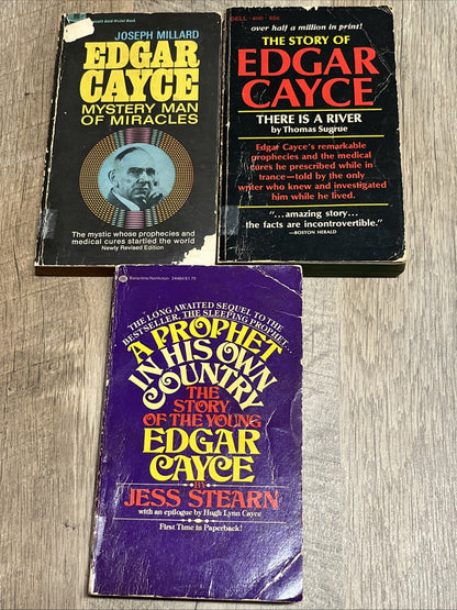 Edgar Cayce Books lot of 3 books 1967/1970/1975