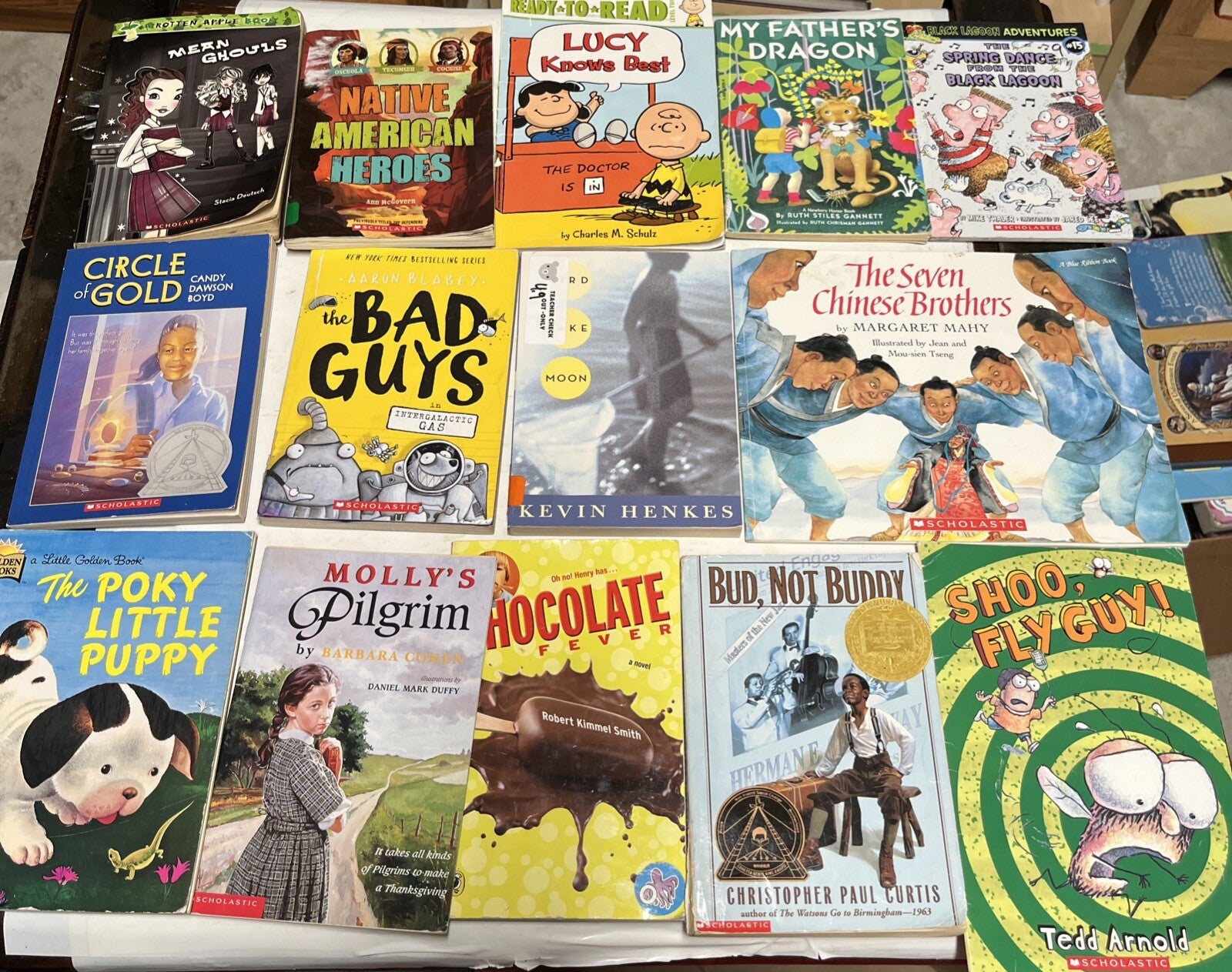 Bulk Lot of 15 Children's Paperback Picture Books Random Mix - acceptable
