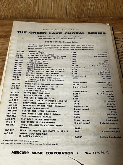 Oxford Anthems Choir Sheet mixed Voices Cappella chorus Laurel Octavo 1912/40/50