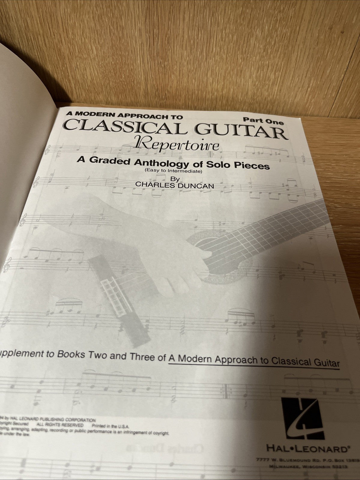 A Modern Approach to Classical Guitar Book 1  Repertoire Lot of 2 (Book Only)