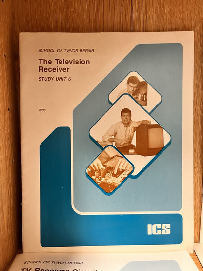 Lot of 13 School of TV and VCR Repair Parts ICS Manuals 1980s