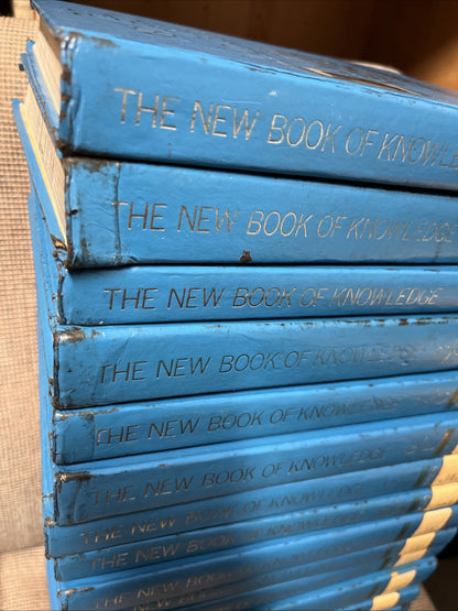 The New Book of Knowledge Encyclopedia 1989 Complete Set 21 Vols. Deluxe Lib Ed