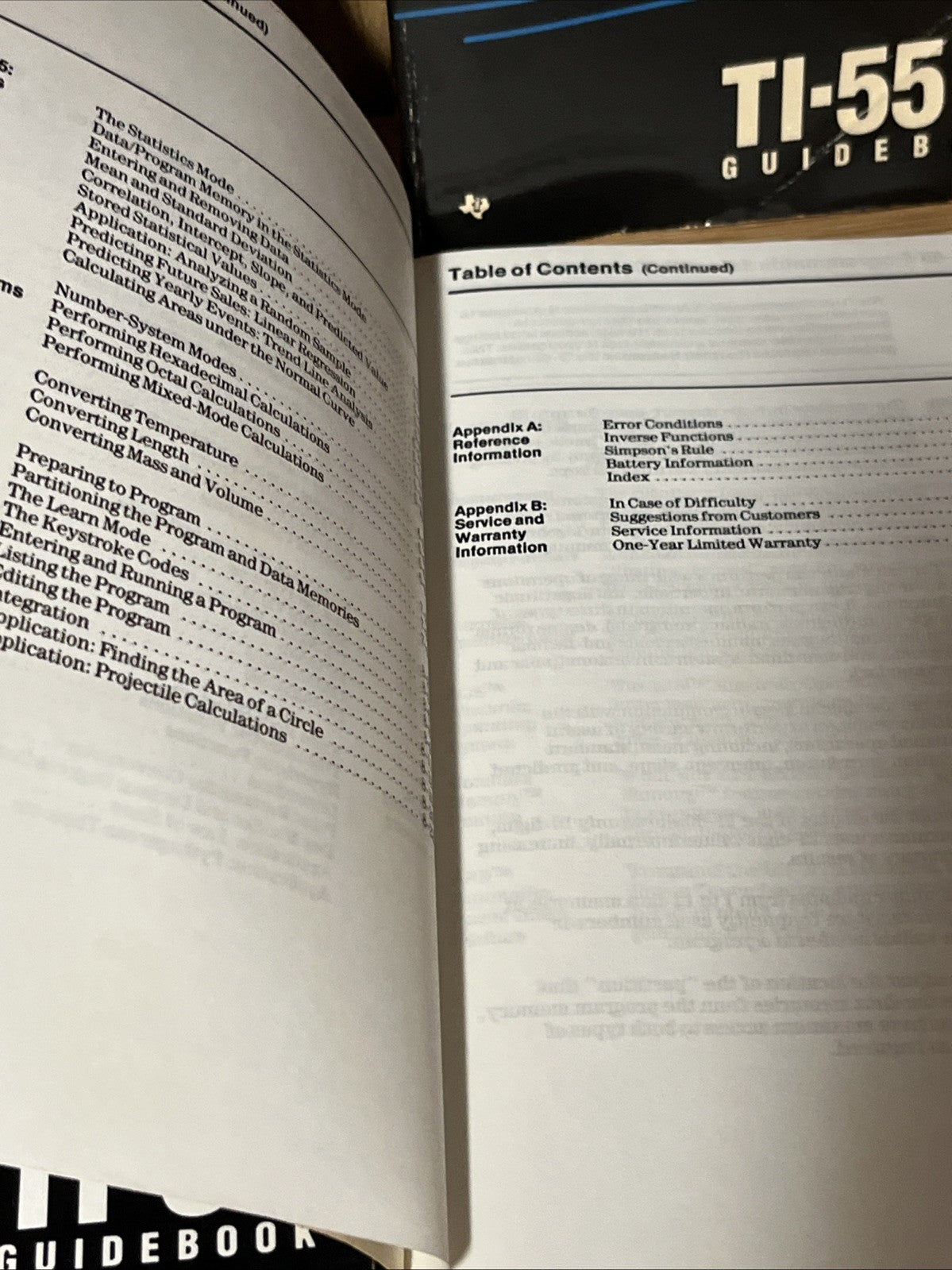Texas Instruments Scientific TI-55 111/ TI-60/ TI-34 Comp Math Guide Book Manual