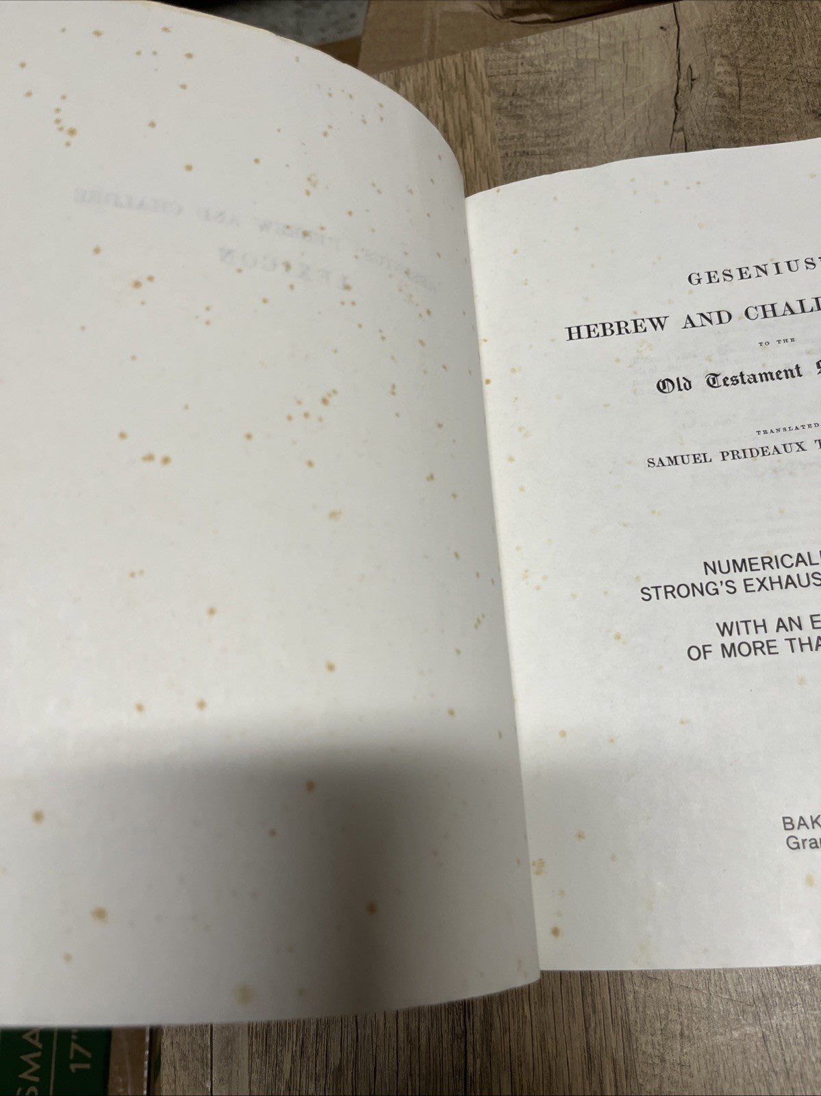 GESENIUS HEBREW-CHALDEE LEXICON TO THE OLD TESTAMENT H.W.F. Gesenius Hebrew & En