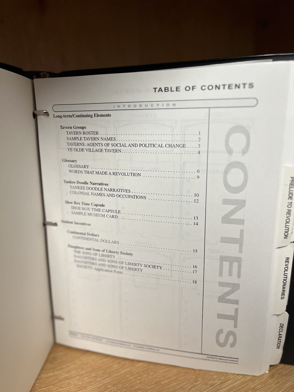 PATRIOTS A Simulation And Resource Notebook On The American Revolution 