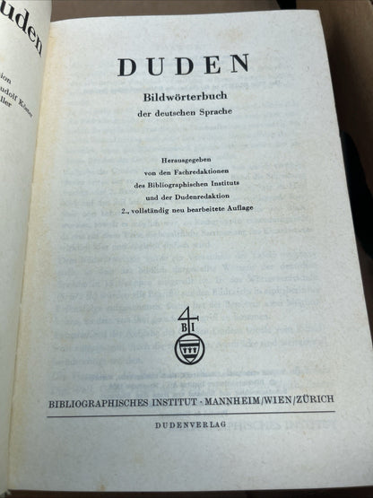 Der Grobe Duden Blidworterbuch Hardcover  Vintage German Book 1958