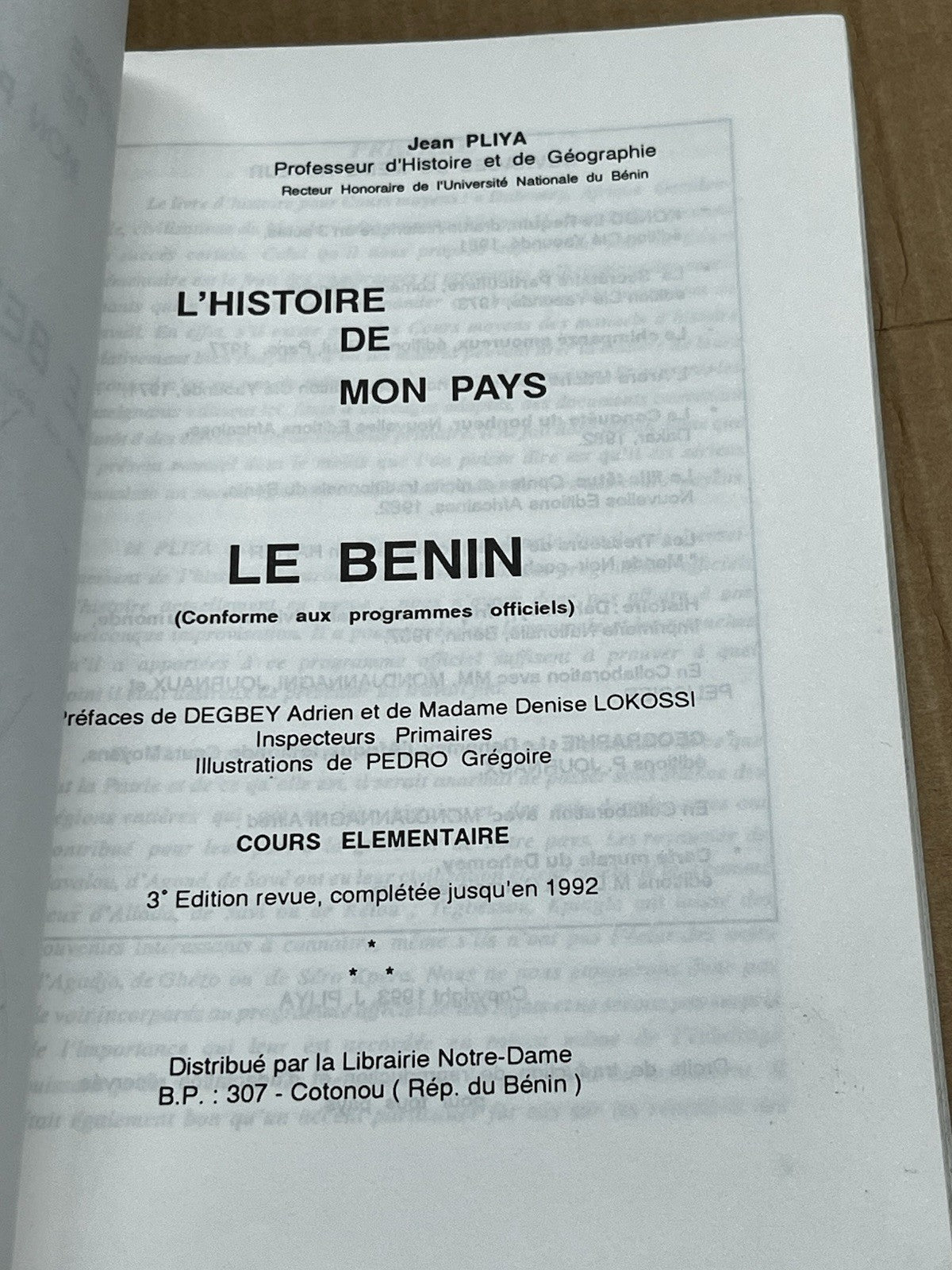 L'histoire de mon pays: le Benin