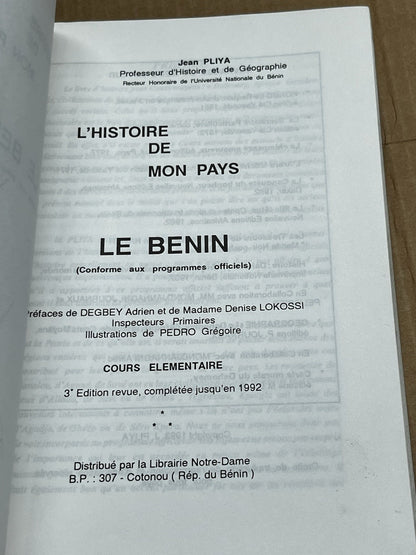 L'histoire de mon pays: le Benin