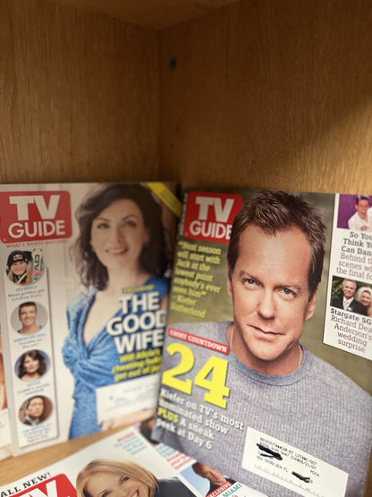 Lot of 30 TV Guide Magazine Issues 1999/2005/2006/2007/2008/2009/2010/2011/2012