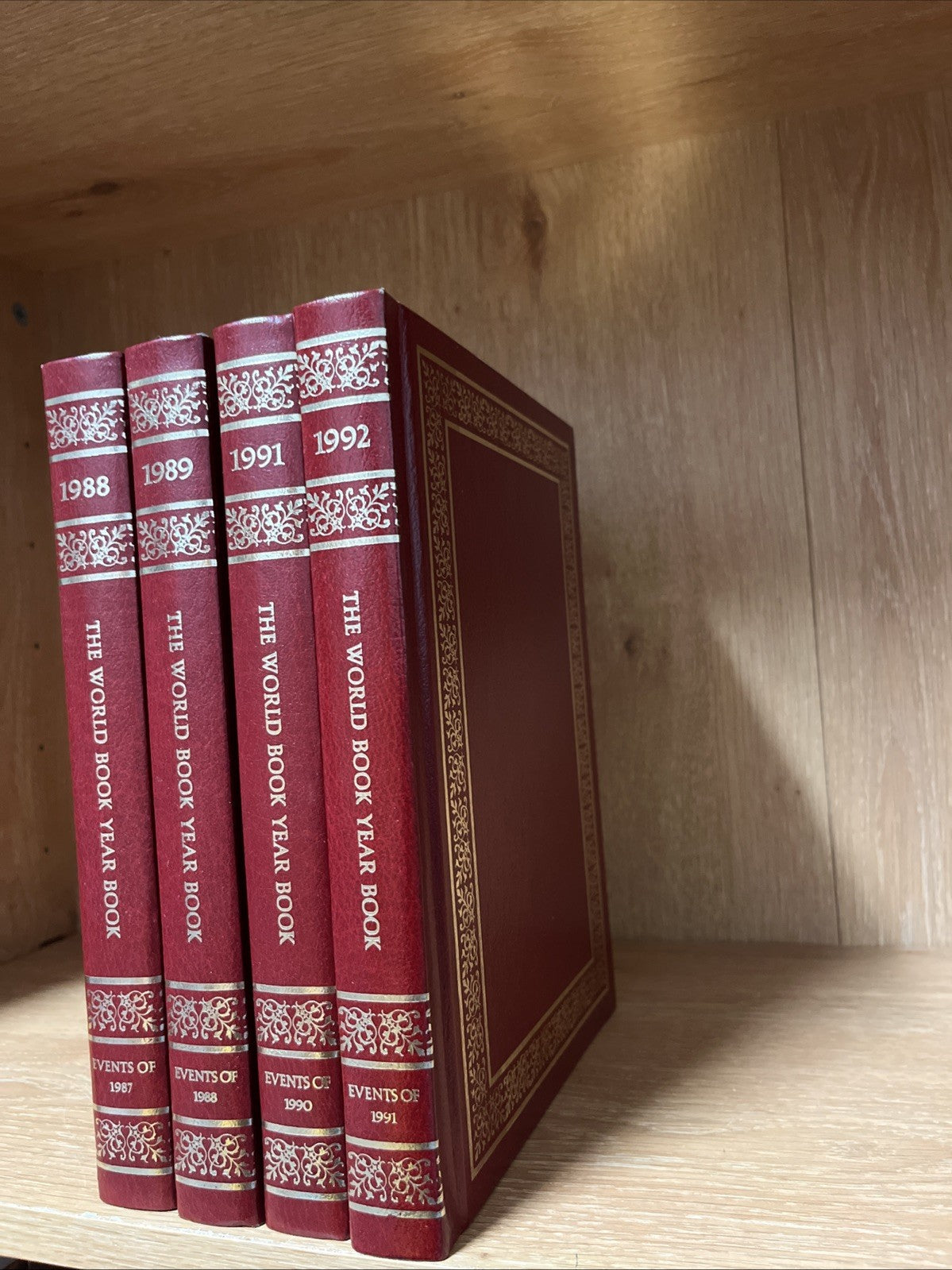 The World Book Year Book 4 Books 1988/ 1989/ 1991 and 1992