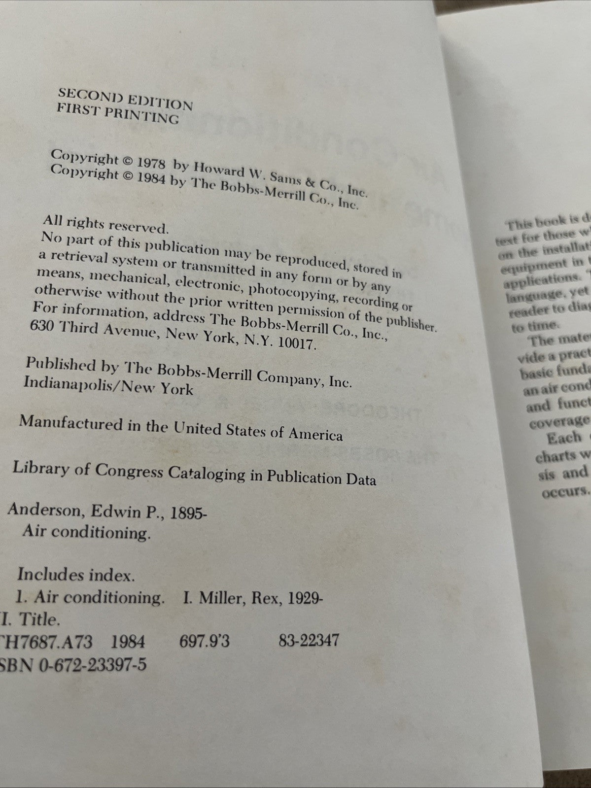 Audel Air Condition: Home and Commercial by  Edwin P. Anderson