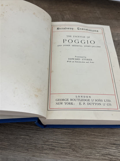 poggio facetiae The Facetiae of poggio and other medieval story Tellers