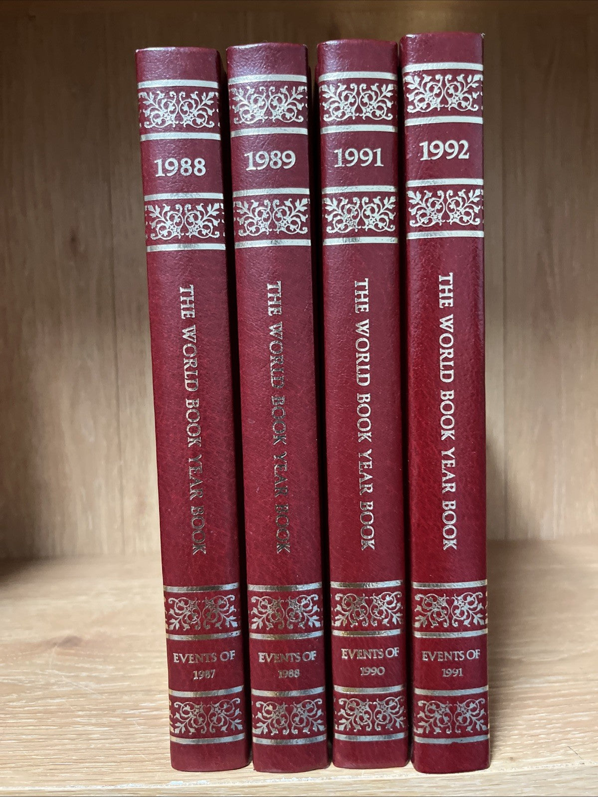 The World Book Year Book 4 Books 1988/ 1989/ 1991 and 1992