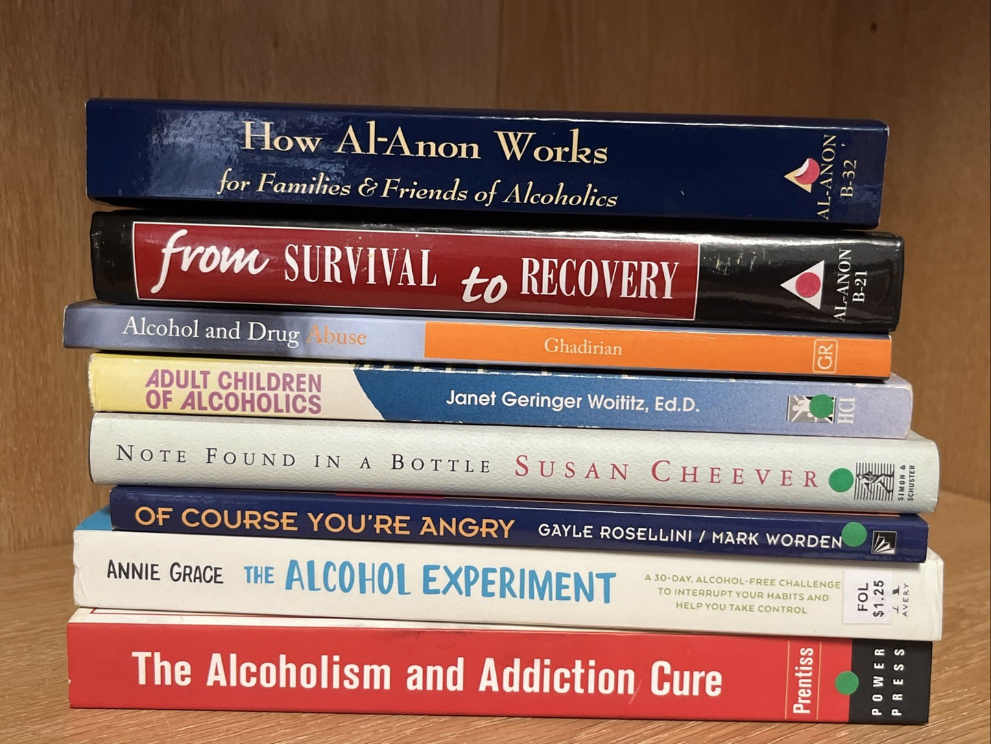 Lot of 8  Alcohol Experiment, Addiction Cure, Families & Friends Recovery Drug