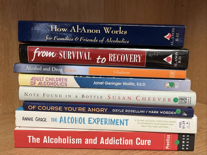 Lot of 8  Alcohol Experiment, Addiction Cure, Families & Friends Recovery Drug