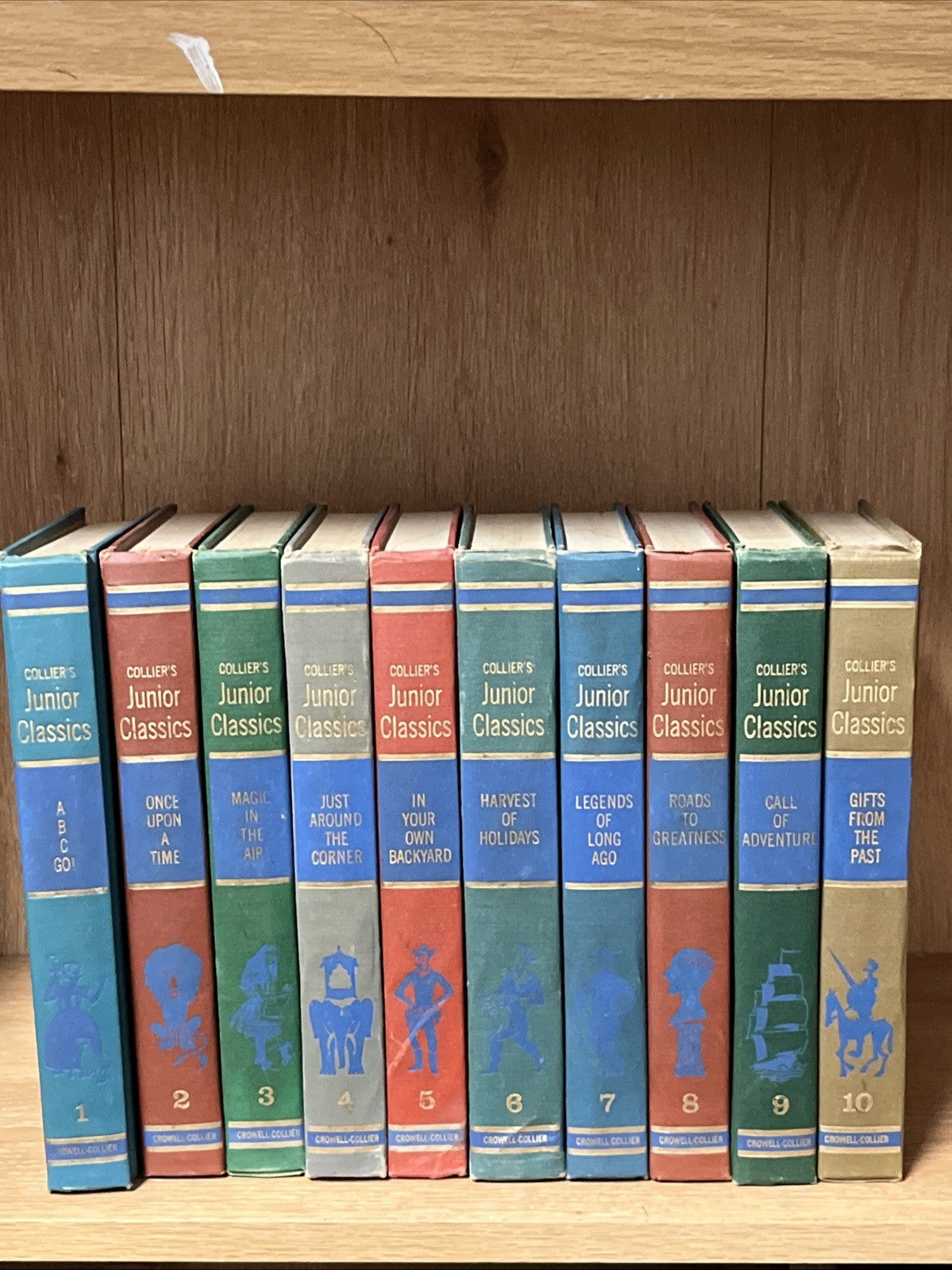 Colliers Junior Classics 1962, 1st Ed Sets 1 - 10 The Young Folks Shelf Of Books
