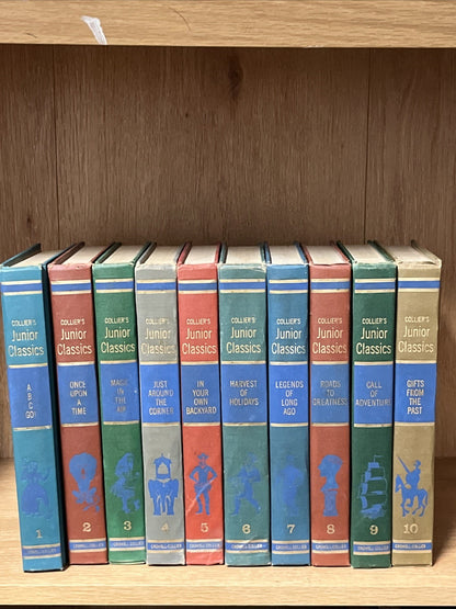 Colliers Junior Classics 1962, 1st Ed Sets 1 - 10 The Young Folks Shelf Of Books