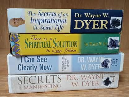 Dr. Wayne Dyer Audiobook Lot of 4- Inspirational, Spiritual Solution, Self-Help