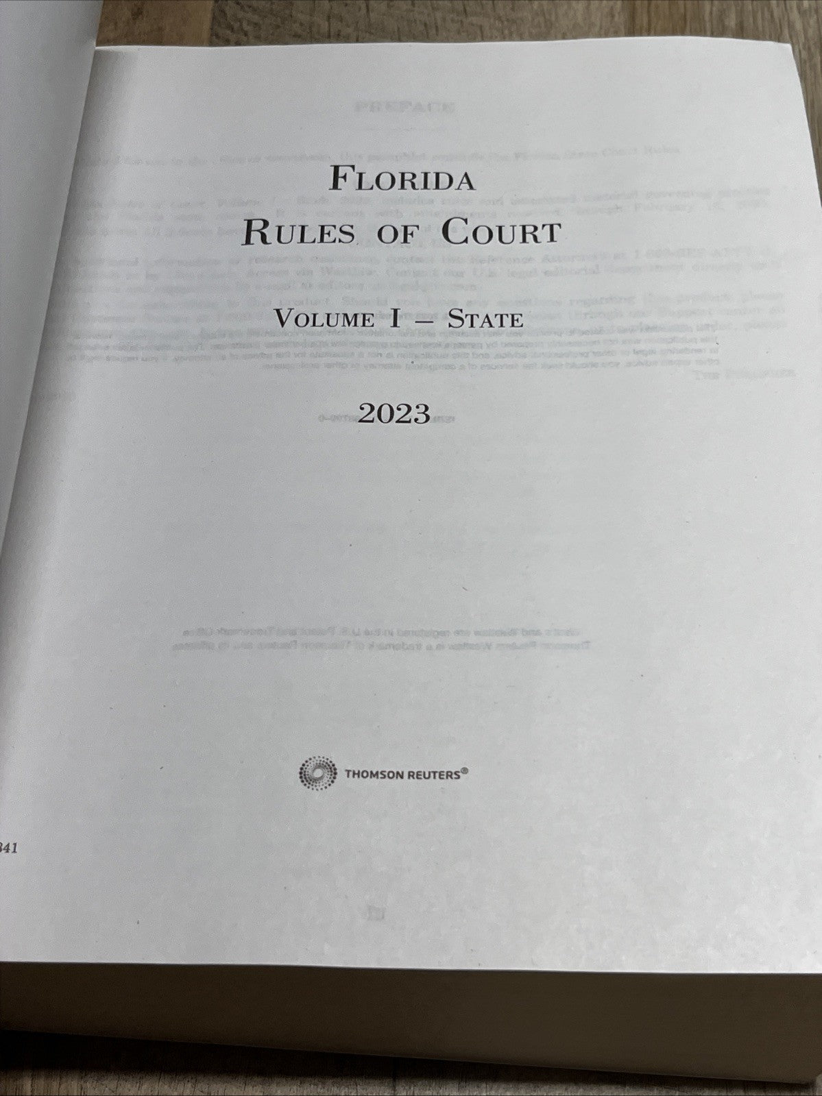 Florida Rules of Court Vol I State 2023 Thomson Reuters