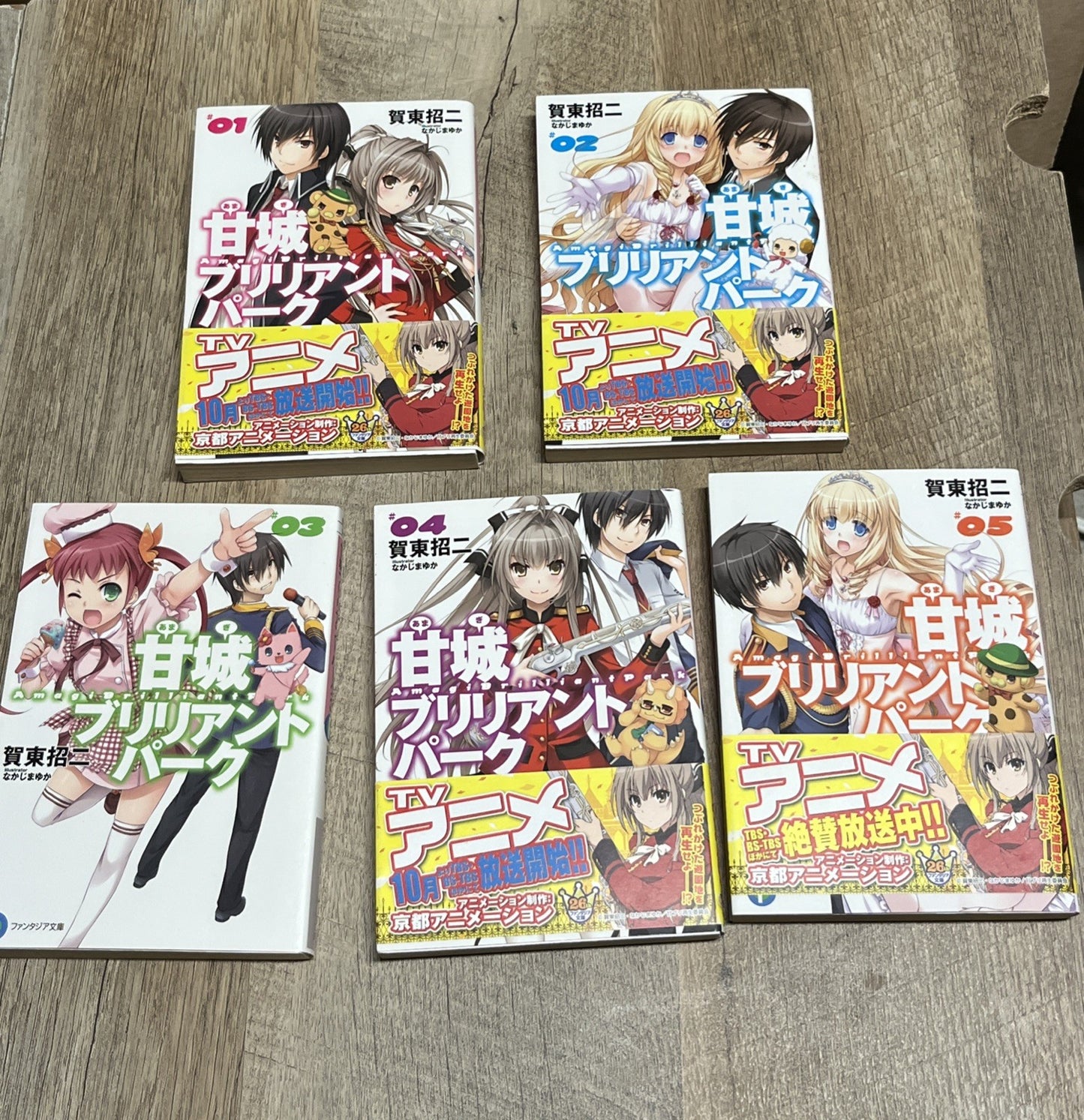 Amagi Brilliant Park Bunko Volumes 1-5 Set (Fujimi Fantasia Bunko) Shoji Gatoh