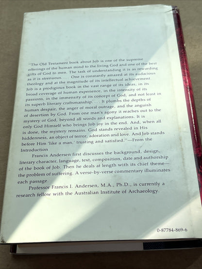 Job: An Introduction and Commentary Francis I. Andersen 1st Edition 1976