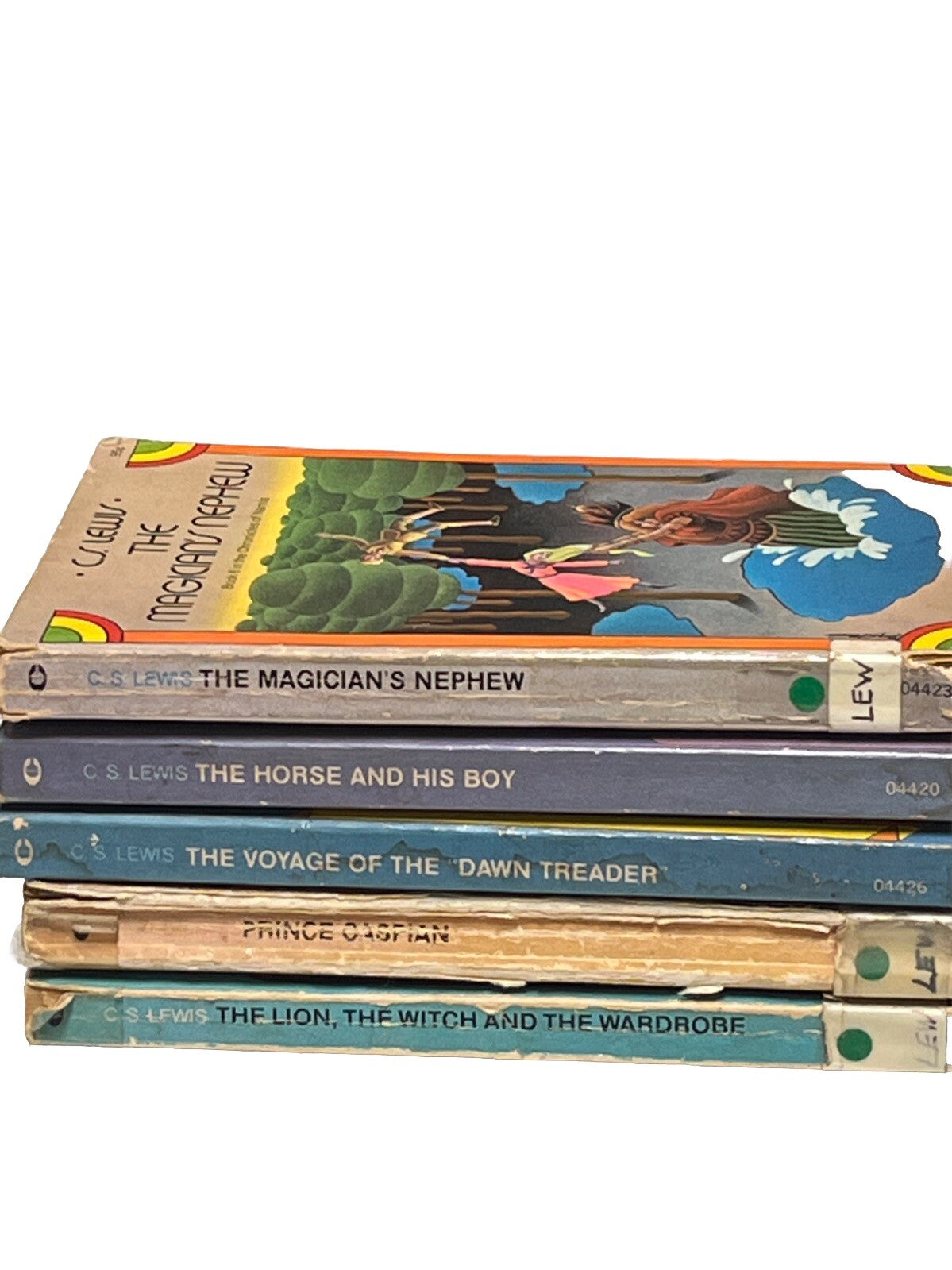 C. S. Lewis The Chronicles Of Narnia  Book  1, 2, 3, 5, & 6 Collier Books 1970s