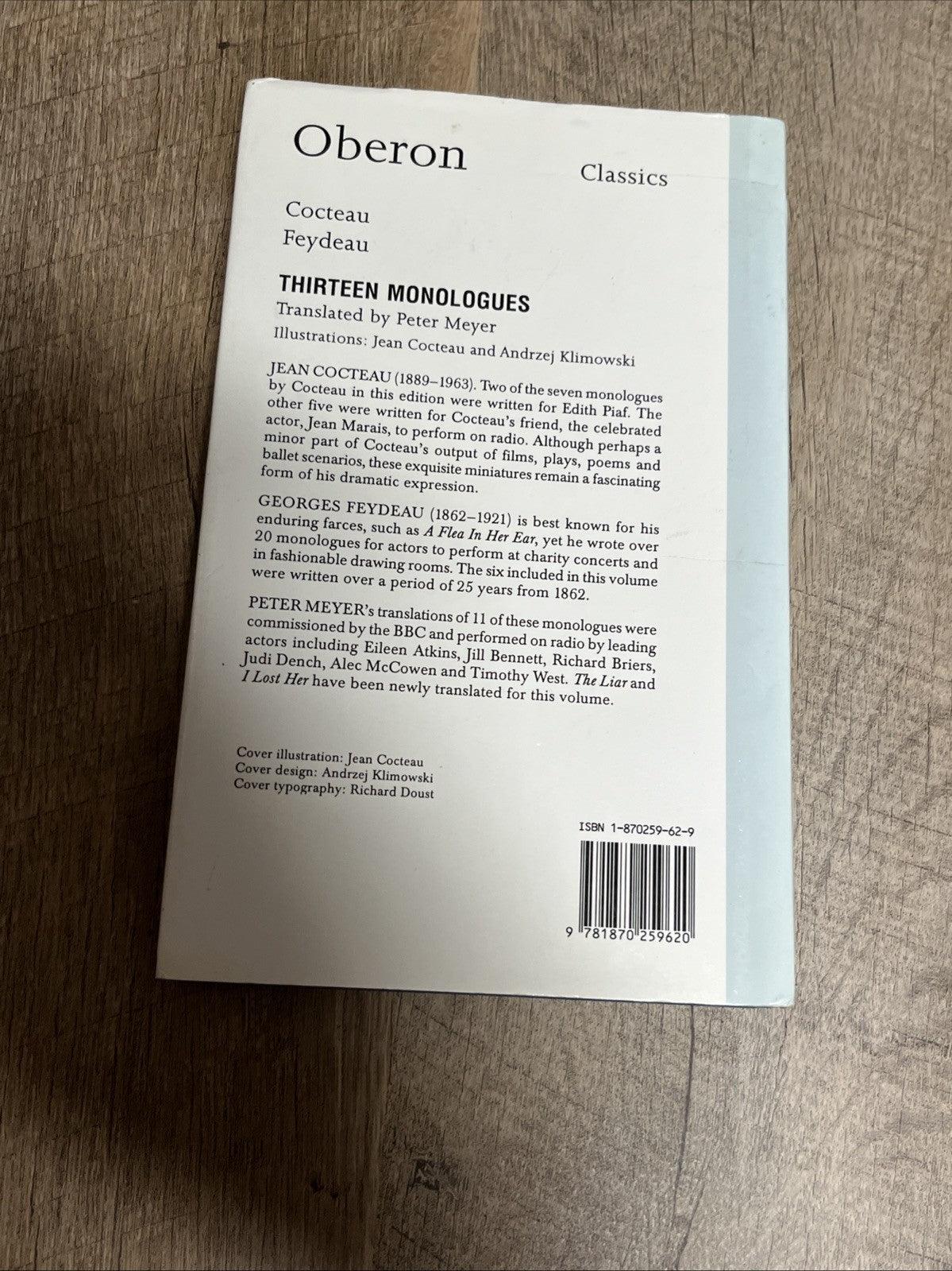 Cocteau & Feydeau: Thirteen Monologues: Jean Cocteau & Georges Feydeau by Jean C