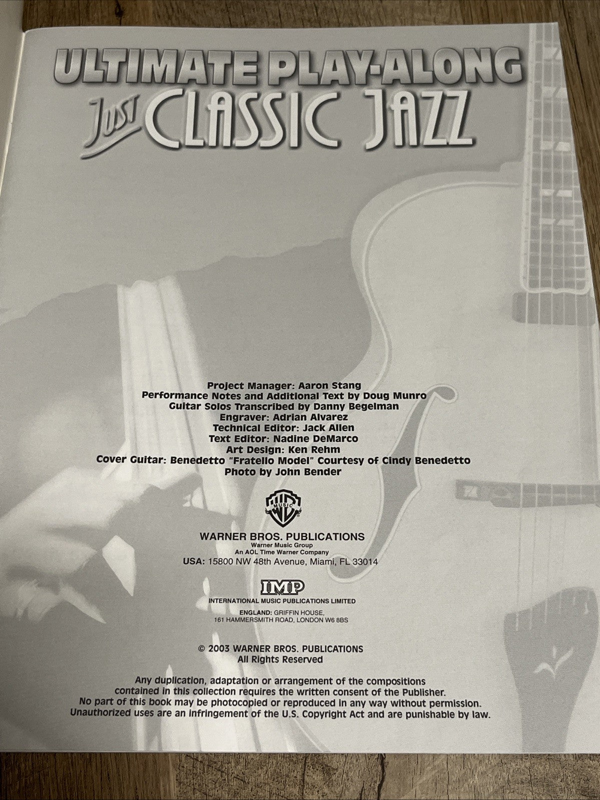 Ultimate Play-Along Guitar Just Classic Jazz, Vol. 3 (Book Only)