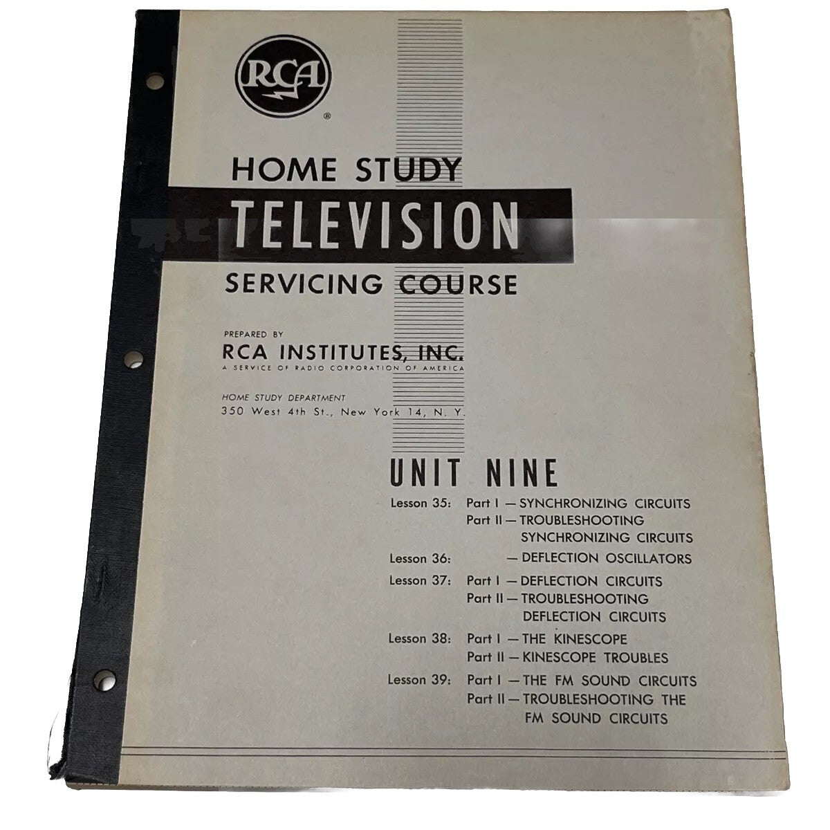 RCA Home Study Television Servicing Course, Unit Nine [1952]