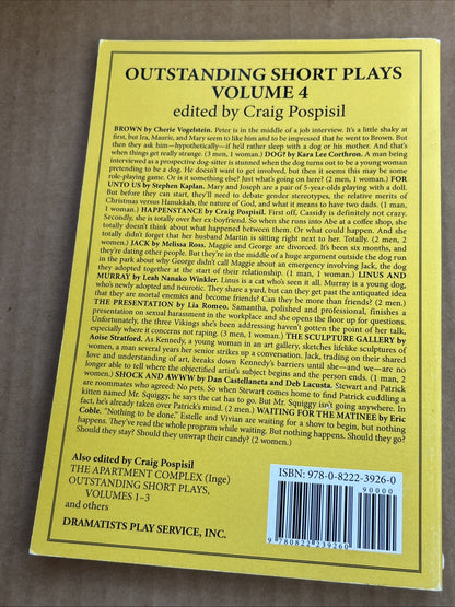 OUTSTANDING SHORT PLAYS VOLUME 4 By Craig Pospisil