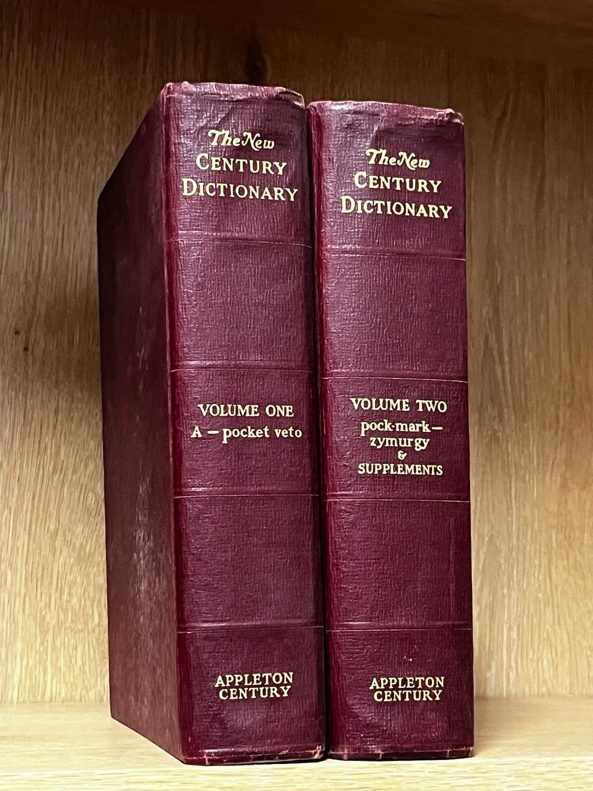 The New Century Dictionary Volume 1 - 2 A Pocket Veto & Poc.Mark - Zymurgy & Sup