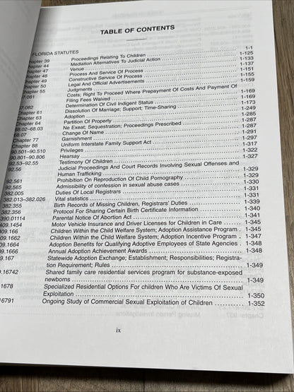 Florida Family Law Rules Statues Set And Rules of Judicial Administration Vol. 2