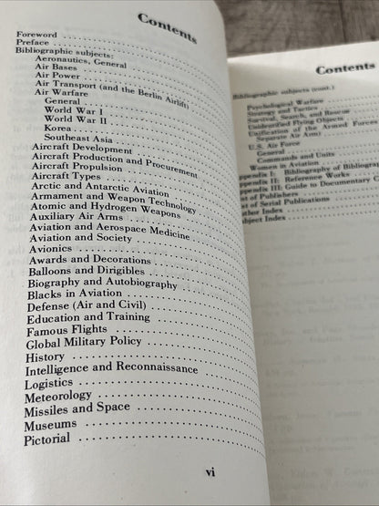An Aerospace Bibliography  Compiled By Samuel Duncan Miller - 1978
