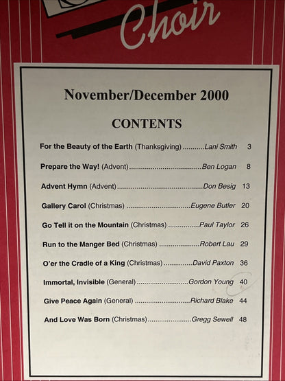 The SAB Choir, specifically the November/December 2000 issue
