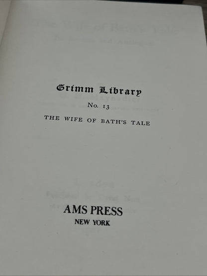 the wife of bath’s tale its source and analogues g.h maynadier 1972
