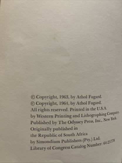 Athol FUGARD / The Blood Knot A Play in Seven Scenes ( 1964) EX LIB
