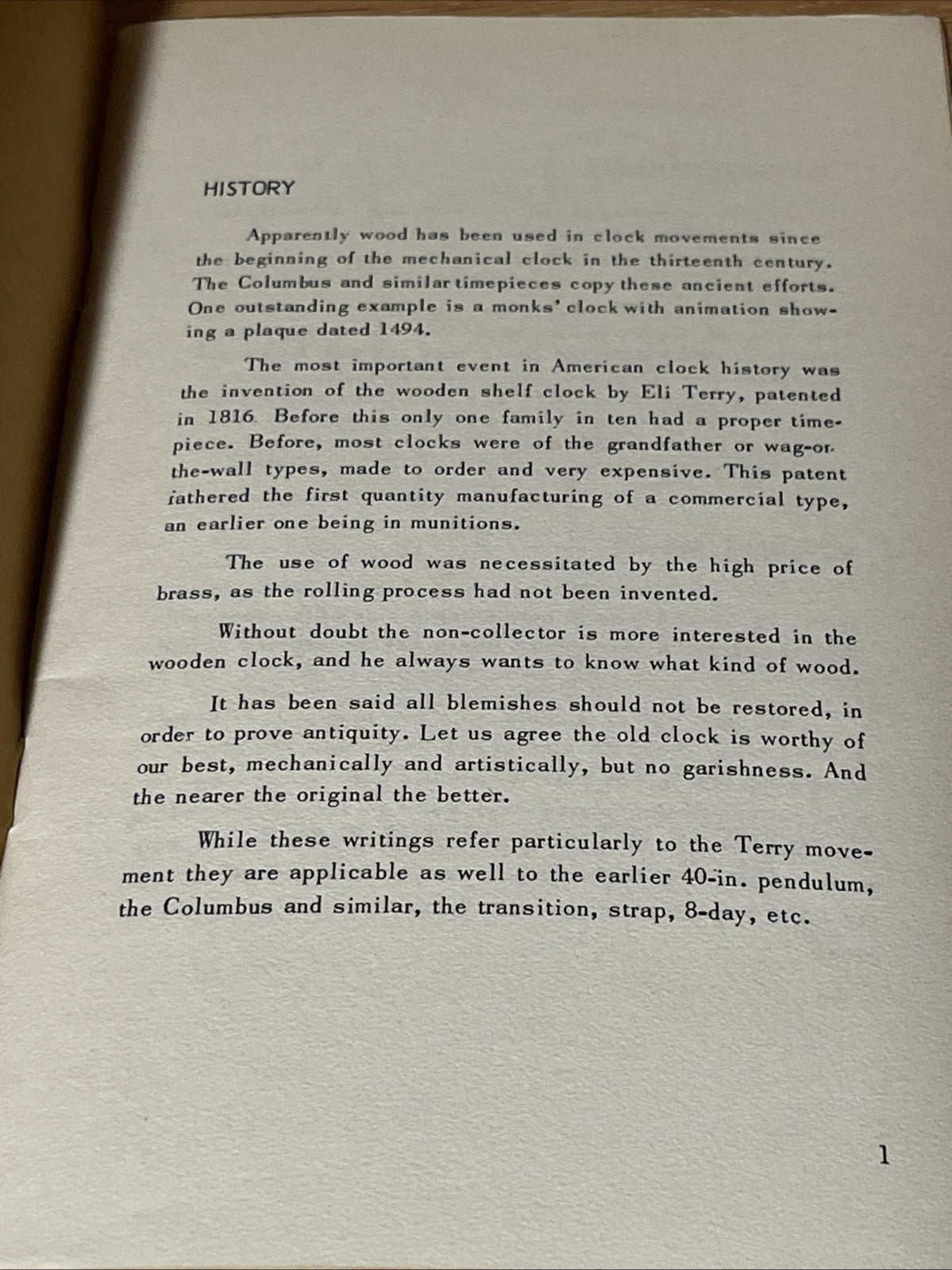Restoration of Wooden Movements and Cases : Repairs, Ref..By J. V. Darnall