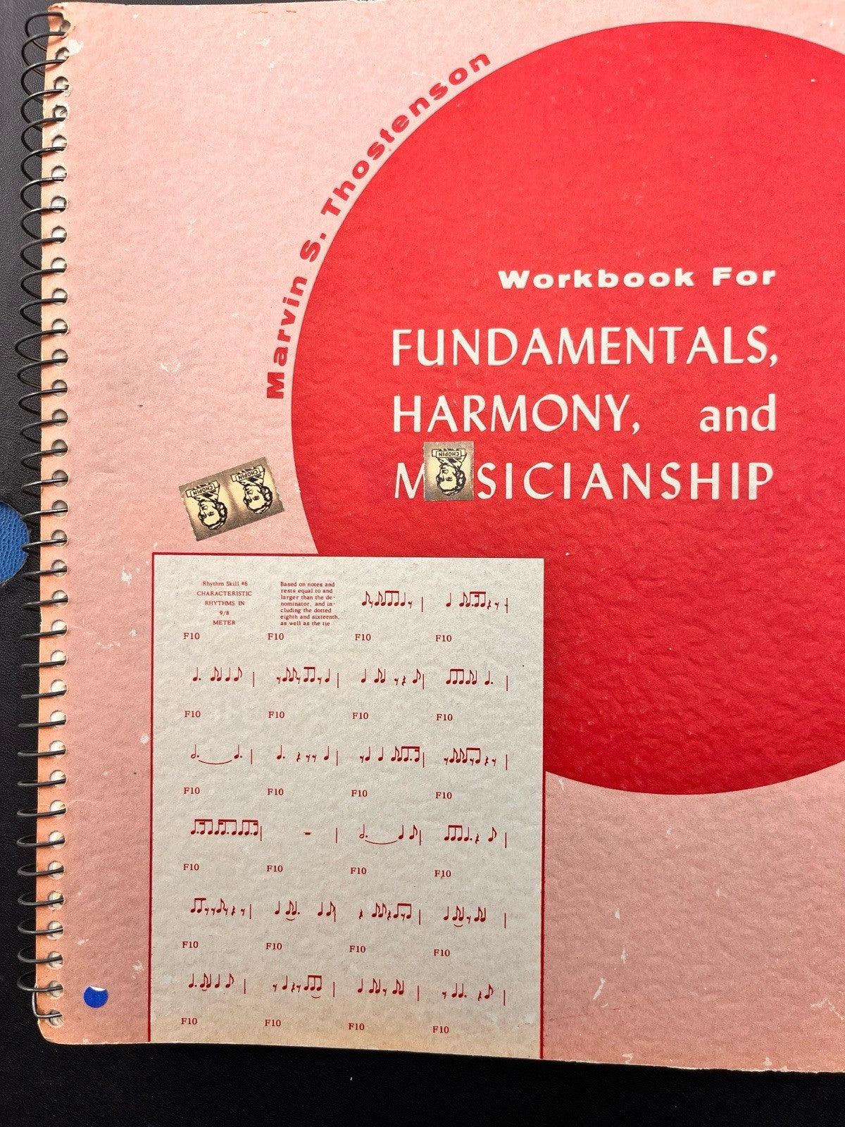 Workbook For Fundamentals, Harmony, and Musicianship Marvin S. Thostenson