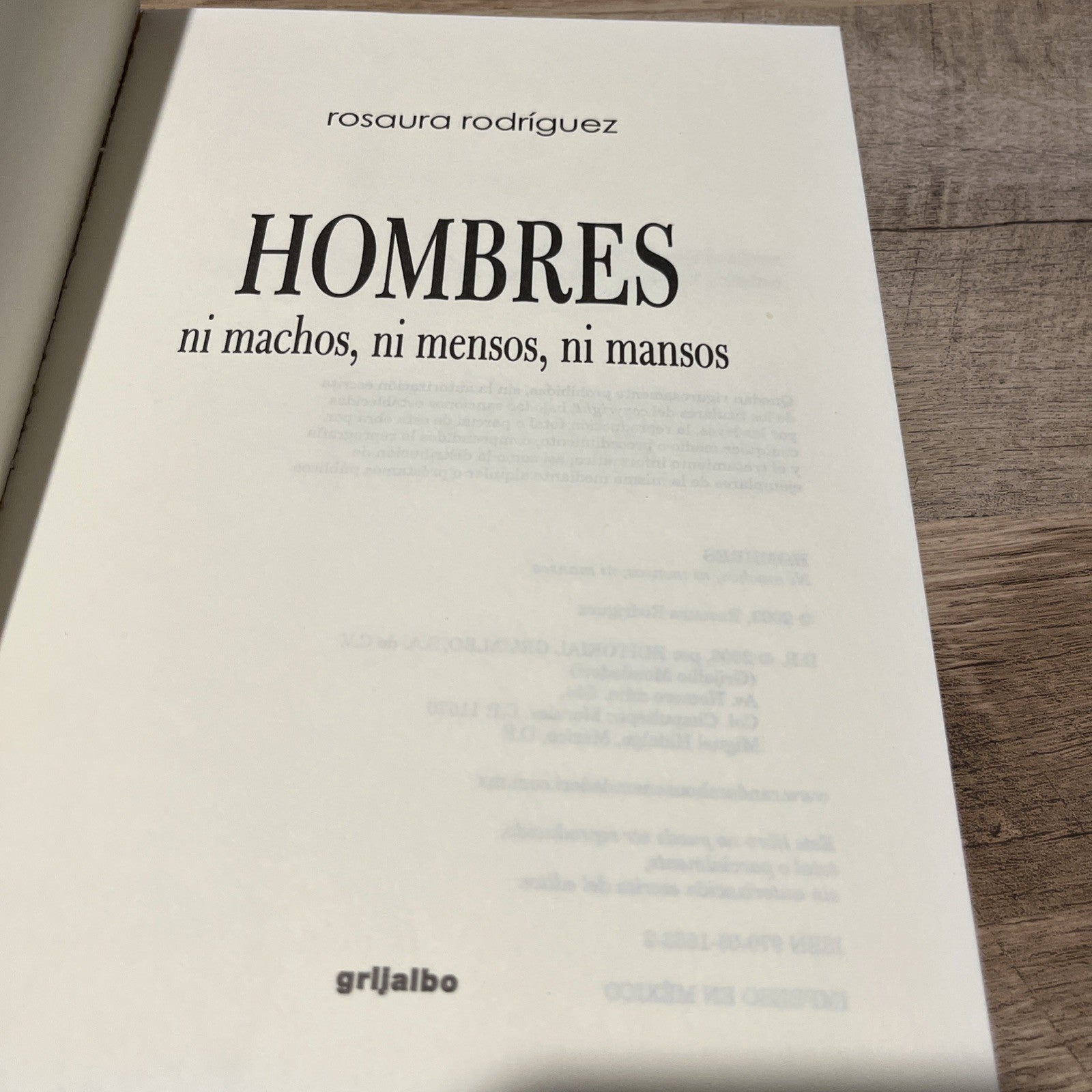 HOMBRES: NI MACHOS, NI MENSOS, NI MANSOS By Rosaura Rodriguez
